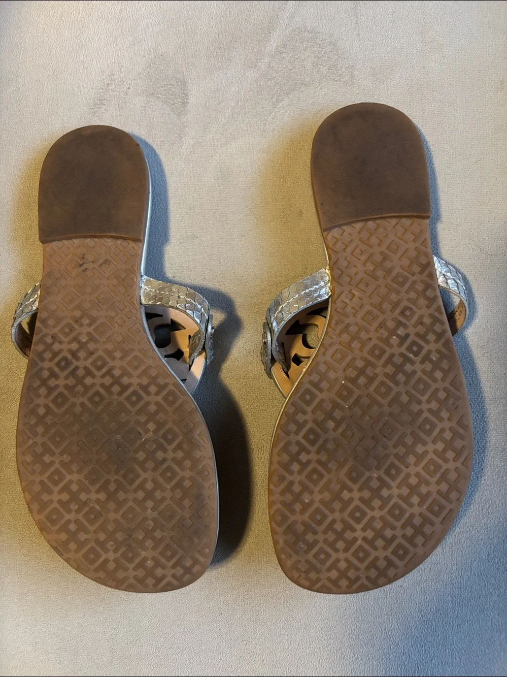 Tory Burch Miller Silver Sandals